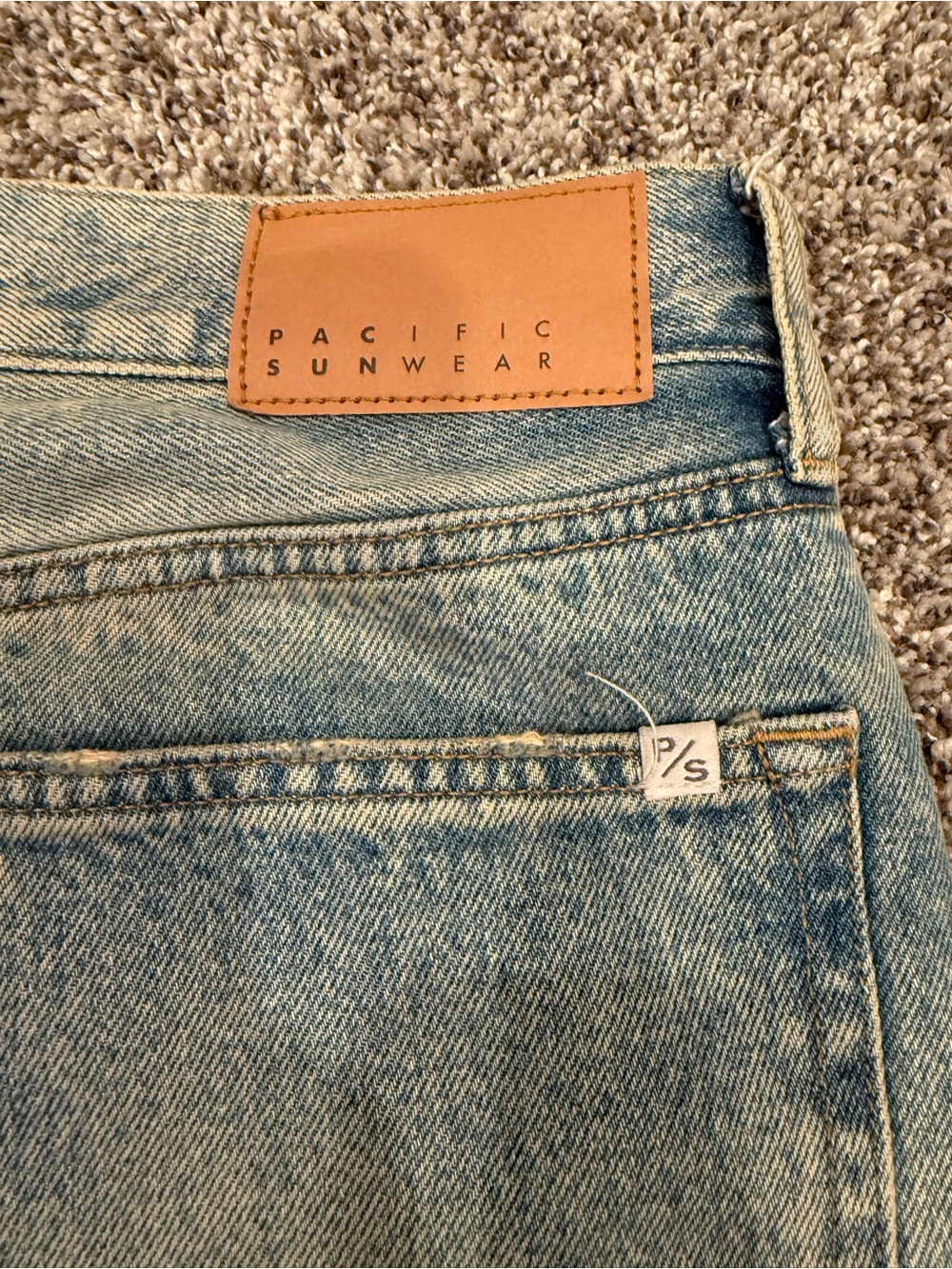 PacSun Baggy Jeans Men’s 34x32 Light Wash Wide Leg Skater Y2K Denim 100% Cotton - Picture 7 of 7